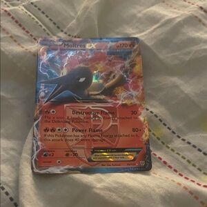 Pokemon Moltres EX Card - Red and Blue